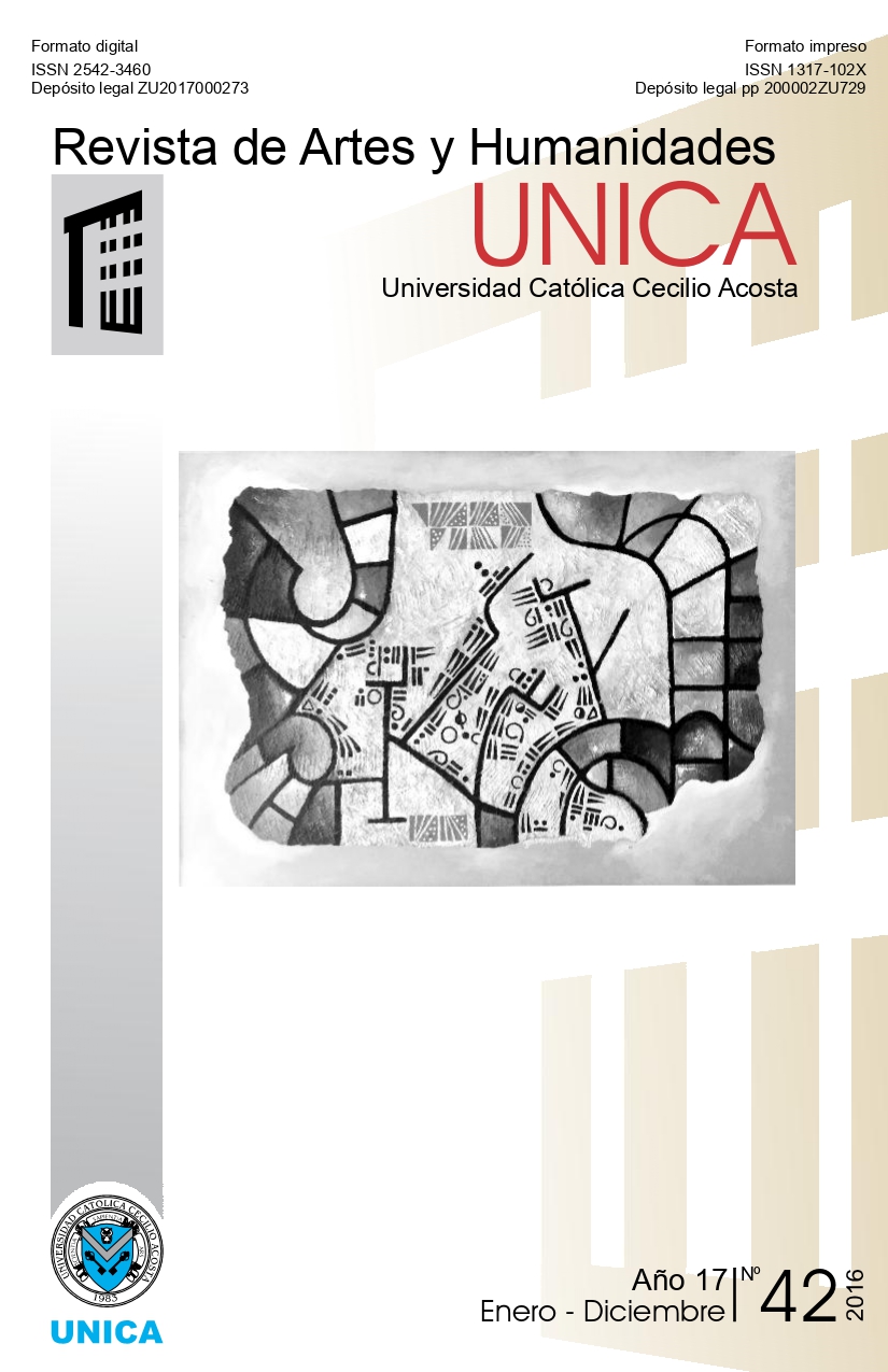 					Ver Vol. 17 Núm. 42 (2016): Revista de Artes y Humanidades UNICA
				