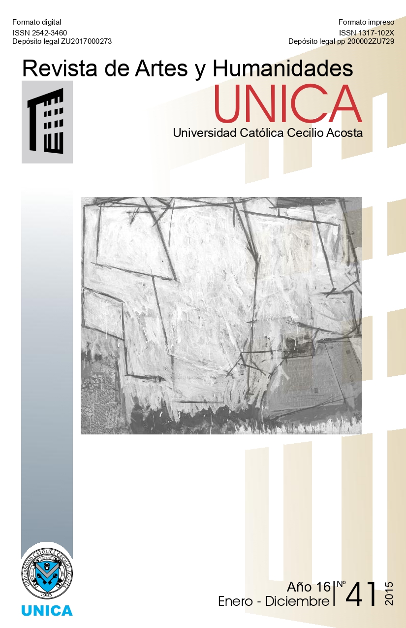 					View Vol. 16 No. 41 (2015): Revista de Artes y Humanidades UNICA
				